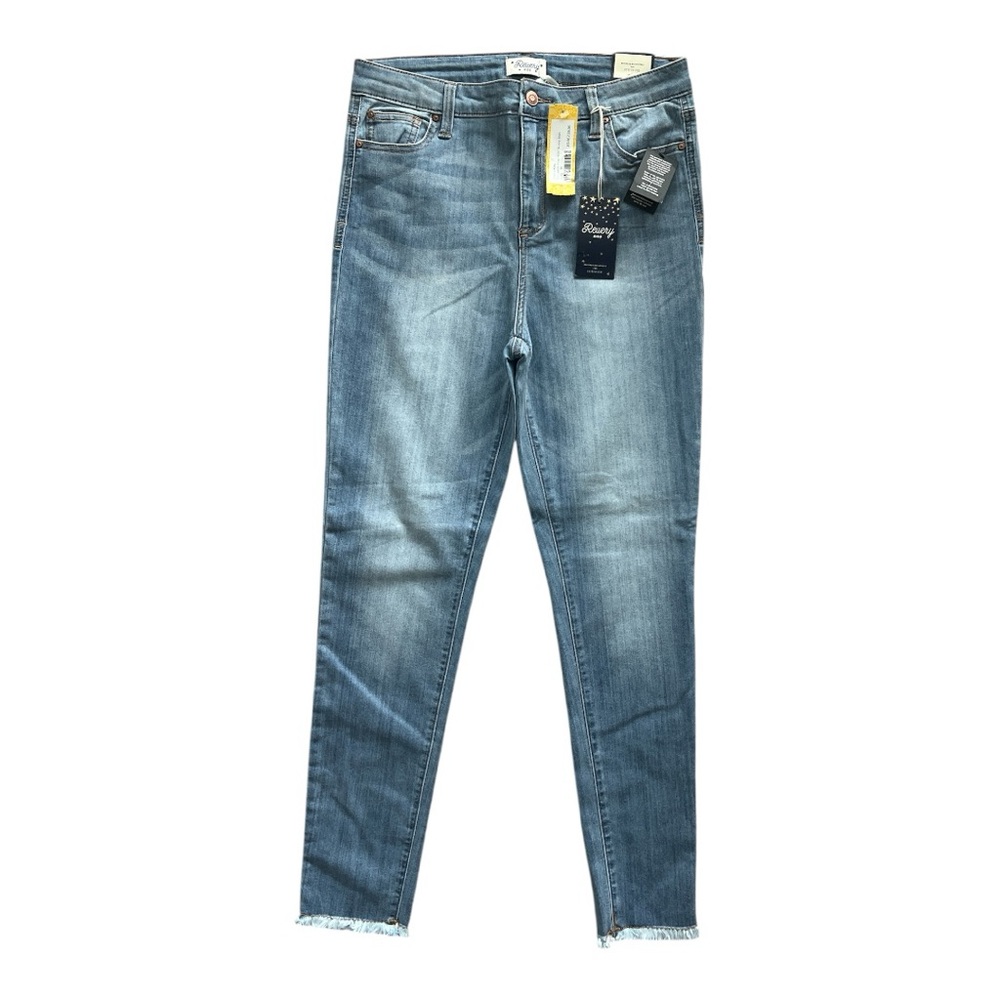 🆕 Revery Kids Fray Hem Skinny Blue Jeans Size 18